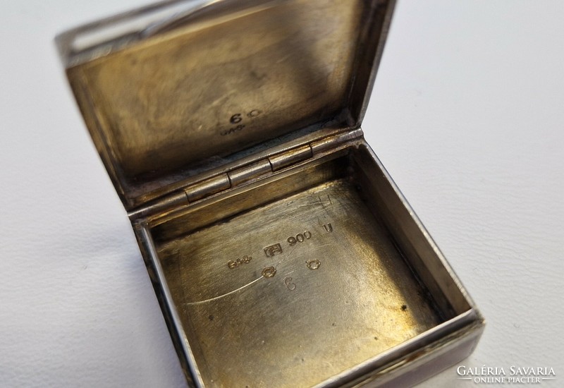 Tűzzománc ezüst szelence pill box