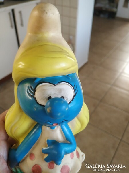 Hupikék smurfs, smurf rubber figure rubber toy 23 cm high for sale!