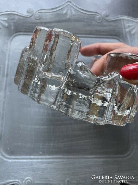“Glass Kunstvoll” kristály üveg mécsestartó, tea melegítő “jégkocka”