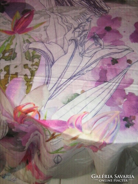Vintage stílusú festői virágos gyönyörű pamut paplanhuzat