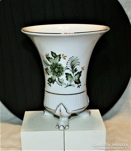 Hollóházi oroszlánkörmös váza - 16 cm