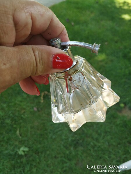Art deco star-shaped glass perfume sprayer, perfume bottle for sale!
