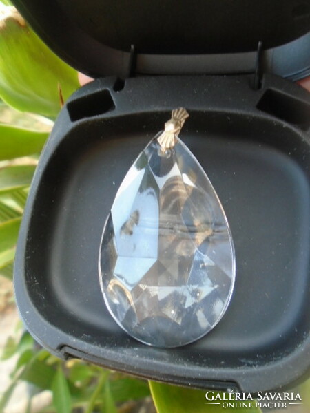 Grandmother's treasure - old antique approx. 1880 crystal pendant curio full art deco rarity