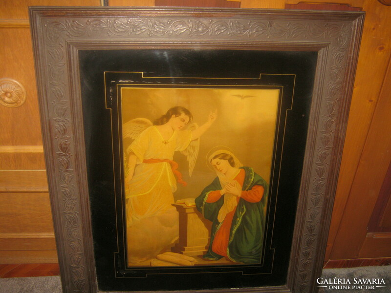 Old large picture frame with 