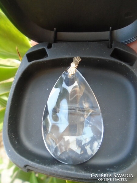 Grandmother's treasure - old antique approx. 1880 crystal pendant curio full art deco rarity