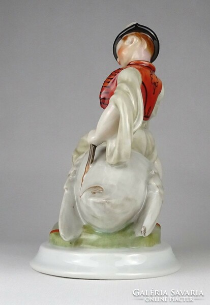 1N564 antique Herend old Herend goose matyi lux elek porcelain figure 24.5 Cm