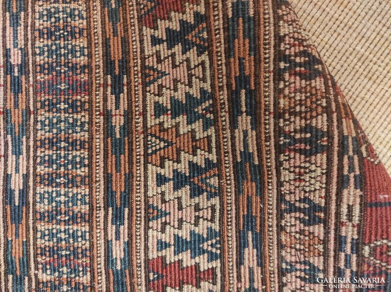 Antique Hand Knotted Persian Bokhara Rug Turkmen Bowl 601 7485