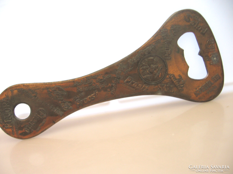 Large retro copper colored beer opener