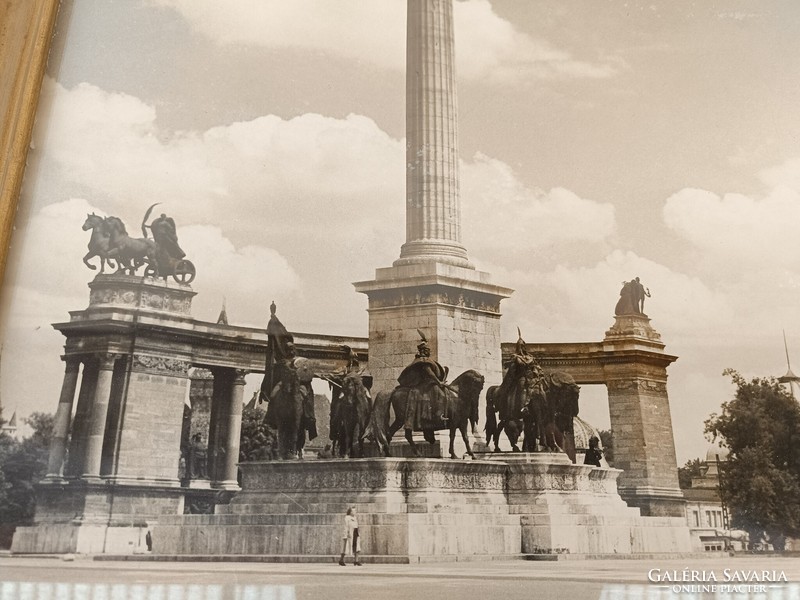 Antique photo Budapest Heroes' Square 1930-40s in a large size frame 504 7717