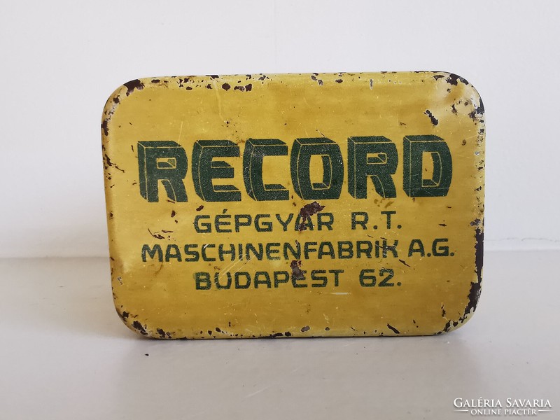 Record Gépgyár R.T. fémdoboz 10,5x7,5x8 cm