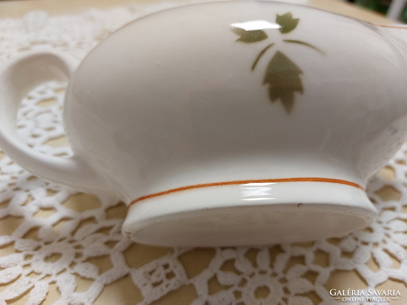 A saucer with a nice pattern, maybe granite