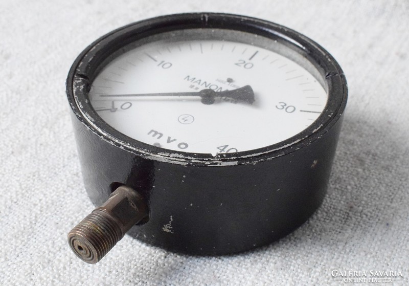 Manometer 0 - 40bar bottom, industrial measuring device, pressure gauge, strain gauge part, instrument 15.3 x 6.5 cm