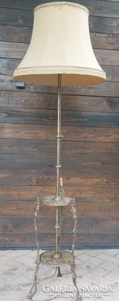 Cast iron floor lamp, height adjustable, from the 1920s