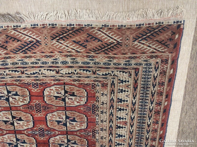 Antique Hand Knotted Persian Bokhara Rug Turkmen Bowl 601 7485