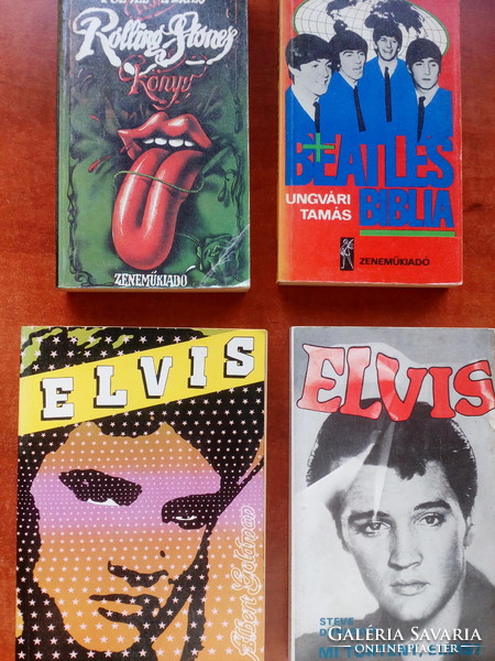 Elvis, Rolling Stones, Beatles régi könyvek