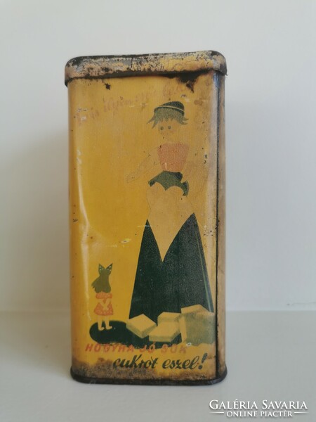 Lots of sugar for sports and studying! National sugar company metal box 9x9x20 cm
