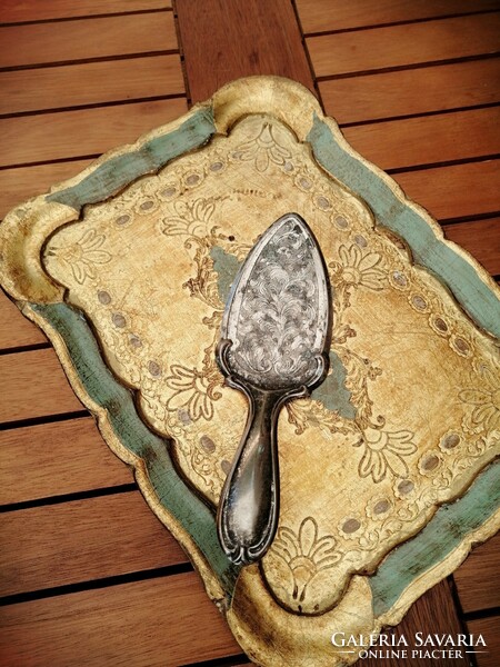 Old silver-plated alpaca cake shovel - Easter - vintage