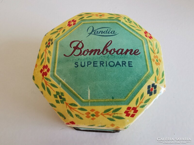 Kandia bomboane superior dessert metal box 9.5x9.5x6 cm