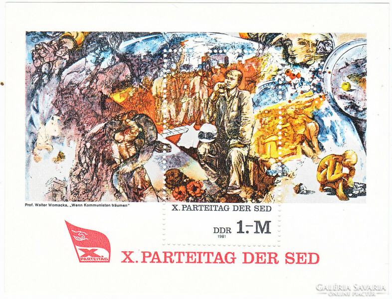 DDR emlékbélyeg blokk 1981