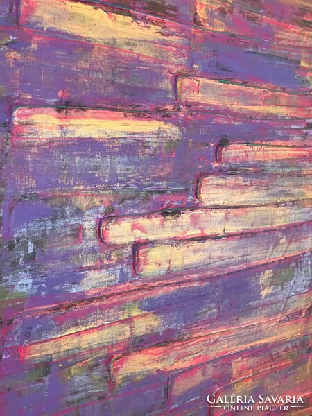 The little purple 50x40cm is a unique, abstract canvas painting