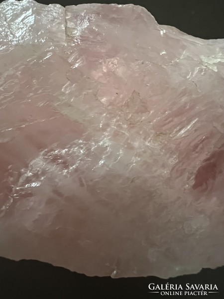 Raw rose quartz crystal block mineral
