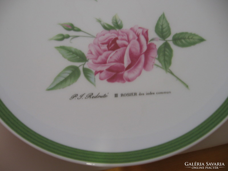 Pierre-Joseph Redouté gyűjtői rózsás tányér Hutschrenreuther