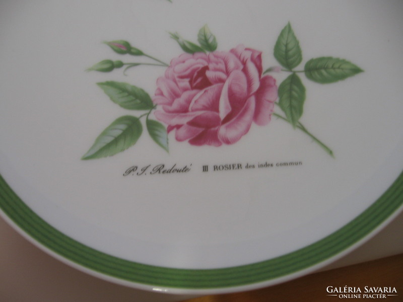 Pierre-joseph redouté collector rose plate hutschrenreuther