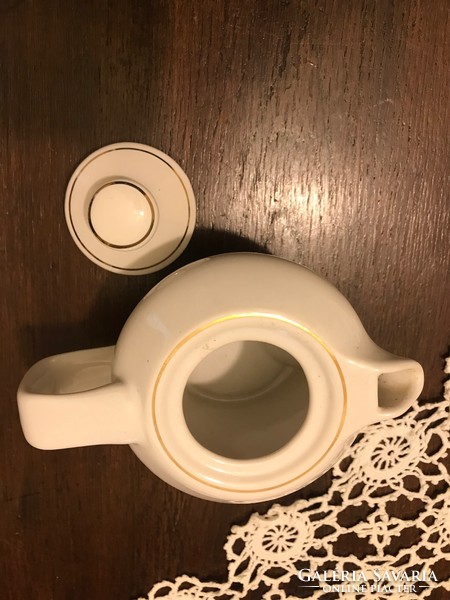 Porcelain coffee pot/bottle coffee maker with spout, floral decor. Undamaged condition.