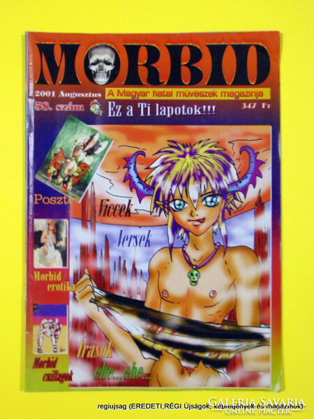 2001 augusztus  /  MORBID  /  Régi ÚJSÁGOK KÉPREGÉNYEK MAGAZINOK Szs.:  12797