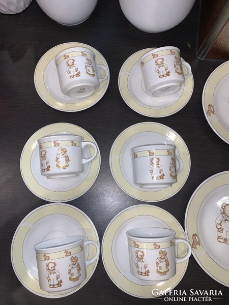 18 részes angol, vadi ÚJ porcelán teás/süteményes készlet