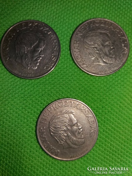 Old Hungarian 5 HUF coins (1 piece 1985 - 2 pieces 1989) together according to the pictures