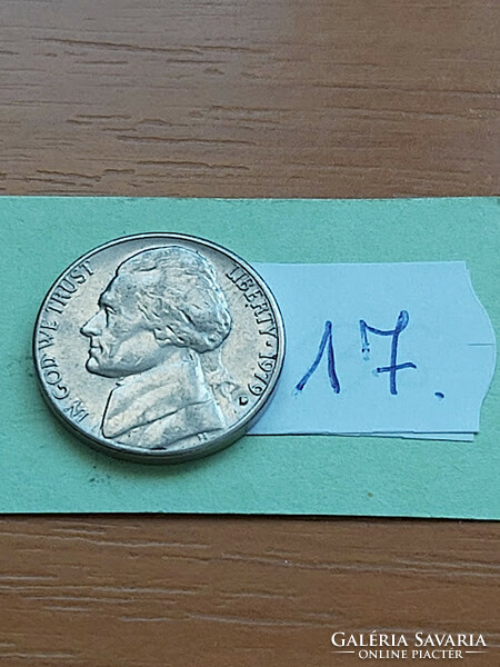 Usa 5 cents 1979 / d, thomas jefferson, copper-nickel 17