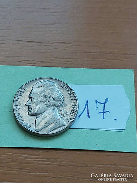 Usa 5 cents 1969 / d, thomas jefferson, copper-nickel 17