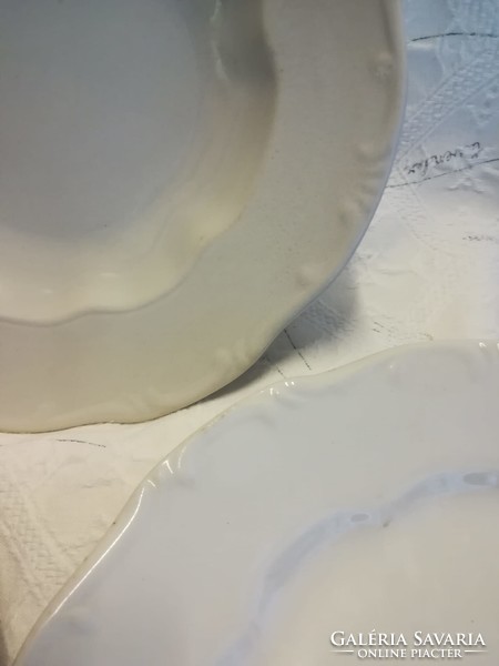 Zsolnay porcelain white plates