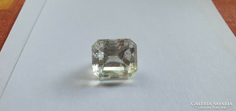 Green amethyst 15.97 Carat self-cut