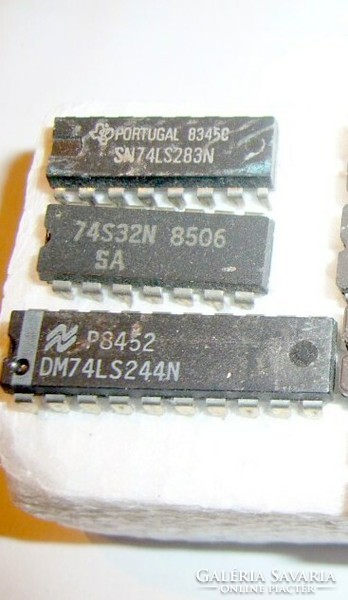 Antik vintage kb.40éves alkatrészek SN74LS283N 74S32N DM74LS244N IC-K A 80-AS ÉVEKBŐL TTL- MPL csoma