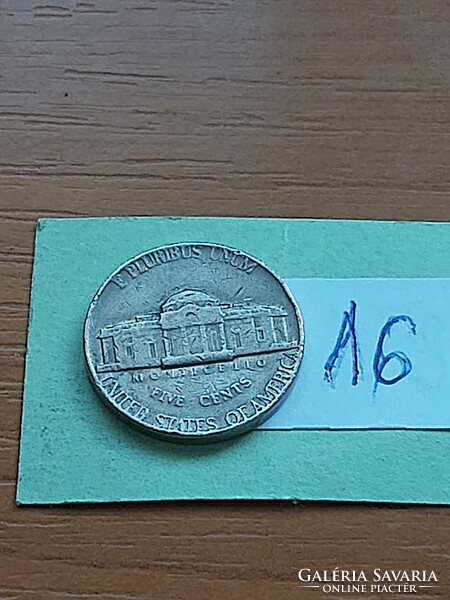 USA 5 CENT 1973 Thomas Jefferson, Réz-nikkel  16