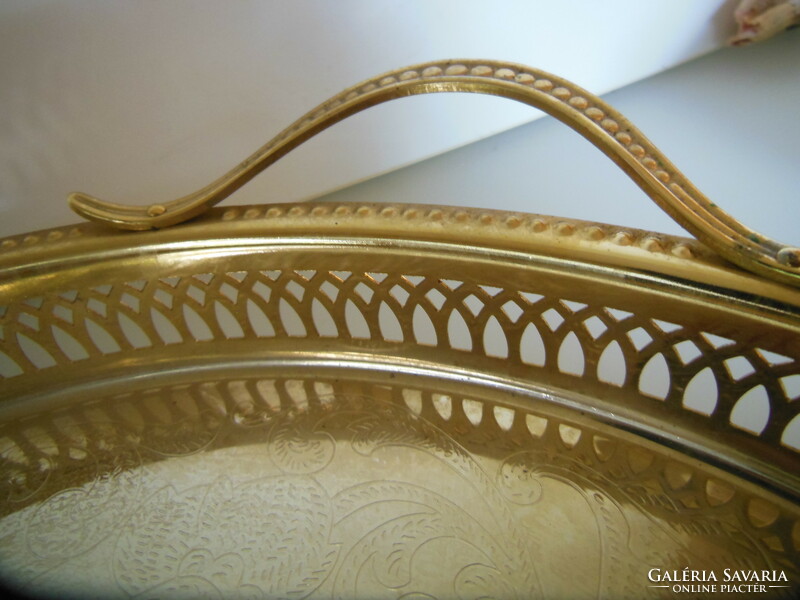 Tray - marked - scandia gold - with 24 carats - gold-plated - 31 x 4 cm - flawless