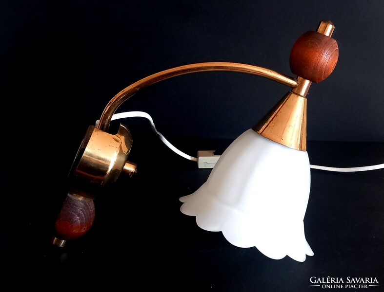 Art Nouveau copper wall lamp, massive design, negotiable