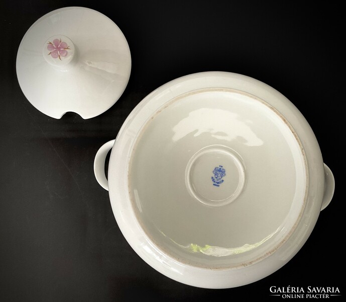 Alföldi showcase peach blossom soup bowl with lid