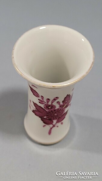 Herend's small vase with purple mother-of-pearl pattern