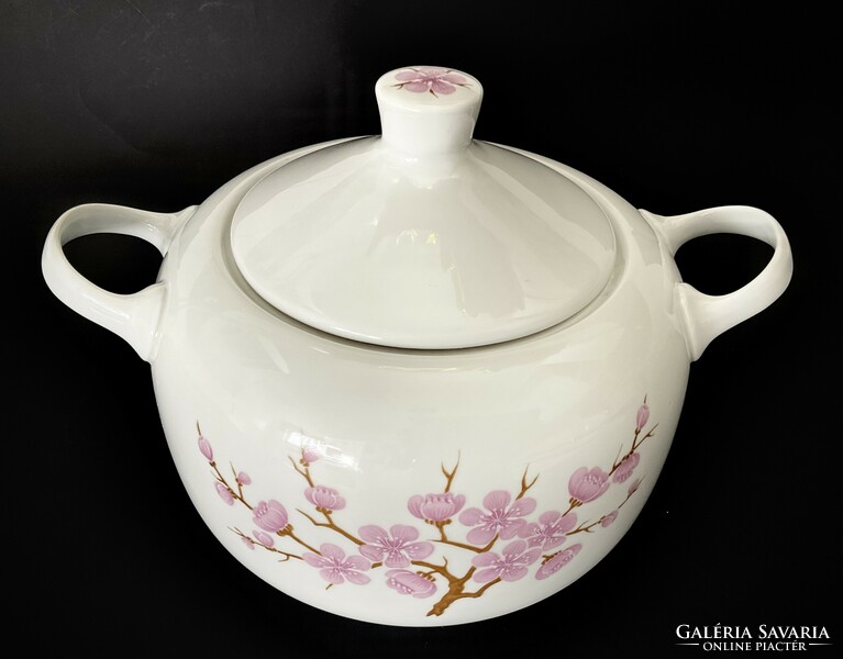 Alföldi showcase peach blossom soup bowl with lid