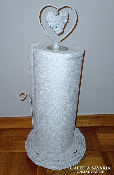 Vintage white paper towel holder