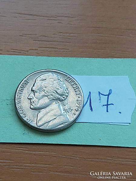 USA 5 CENT 1974  / D, Thomas Jefferson, Réz-nikkel  17