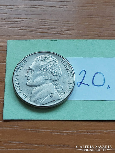 USA 5 CENT 1997  / P, Thomas Jefferson, Réz-nikkel  20