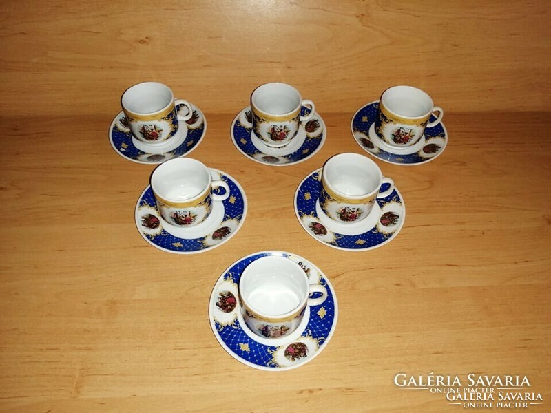Chinese Scenic Porcelain Coffee Cup Set for 6 People (Z-5)