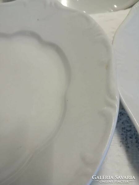 Zsolnay porcelain white plates