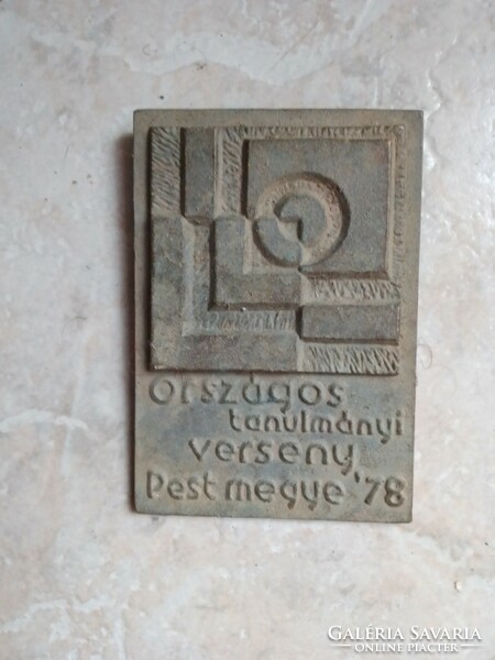 Vasarely? Bronze plaque