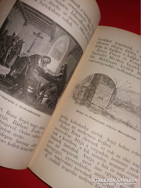 Antique 1899 mózes gaál: book by Ilona Zrínyi - donated by minister Imre Ghillány - according to pictures Franklin