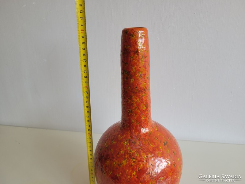 Régi retro nagy méretű 40,5 cm es Tófej kerámia váza mid century padlóváza